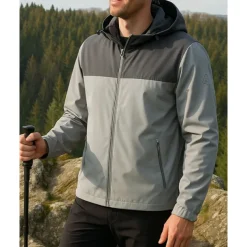 Men's Outdoor Jacket Hiking Jacket Outdoor Sun Protection Breathable Quick Dry Lightweight Hiking Outfits Hiking Clothes Spring Autumn / Fall Jacket Tennis Golf Running Patchwork Light Yellow Army