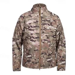 Men's Outdoor Jacket Softshell Jacket Hiking Jacket Winter Outdoor Patchwork Thermal Warm Fleece Lining Waterproof Windproof Fleece Jackets Warm Tactical Jacket Full Zip Climbing Camping / Hiking