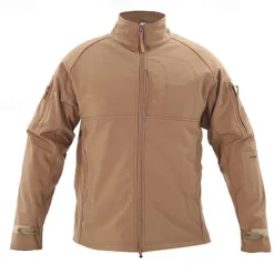 Men's Outdoor Jacket Softshell Jacket Hiking Jacket Winter Outdoor Patchwork Thermal Warm Fleece Lining Waterproof Windproof Fleece Jackets Warm Tactical Jacket Full Zip Climbing Camping / Hiking