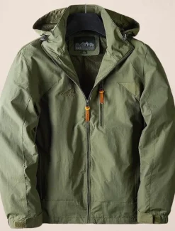 Men's Outdoor Jacket Transition Jacket Daily Wear Windproof Quick Dry Spring & Fall Solid Color Casual Daily Lapel Regular Loose Fit Black Blue Khaki Army Green Gray Jacket