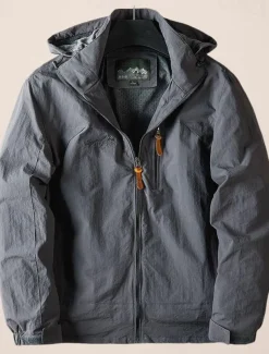 Men's Outdoor Jacket Transition Jacket Daily Wear Windproof Quick Dry Spring & Fall Solid Color Casual Daily Lapel Regular Loose Fit Black Blue Khaki Army Green Gray Jacket