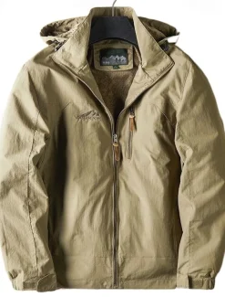 Men's Outdoor Jacket Transition Jacket Daily Wear Windproof Quick Dry Spring & Fall Solid Color Casual Daily Lapel Regular Loose Fit Black Blue Khaki Army Green Gray Jacket