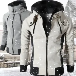 Men's Outdoor Jacket Winter Coat Winter Jacket Sports Outdoor Daily Wear Fall Winter Solid Color Regular Dark Gray Grey Jacket