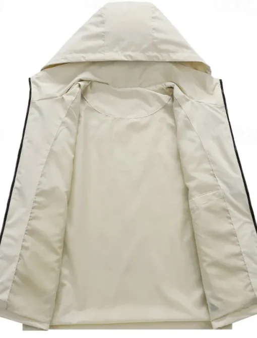Men's Outdoor Jacket Zipper Pocket Multiple Pockets Spring Fall Winter Solid Color Sports Neutral Hooded Black White Army Green Rose Red Jacket