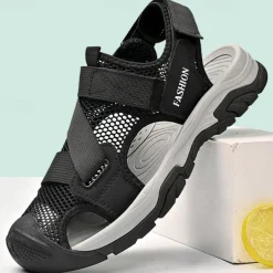 Men's Outdoor Sport Sandals with Adjustable Velcro Straps, Breathable Mesh Upper and Durable Sole for Hiking, Beach and Casual Summer Activities