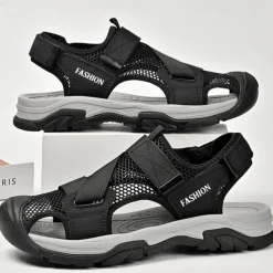 Men's Outdoor Sport Sandals with Adjustable Velcro Straps, Breathable Mesh Upper and Durable Sole for Hiking, Beach and Casual Summer Activities