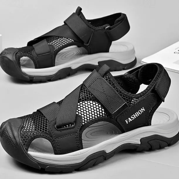 Men's Outdoor Sport Sandals with Adjustable Velcro Straps, Breathable Mesh Upper and Durable Sole for Hiking, Beach and Casual Summer Activities