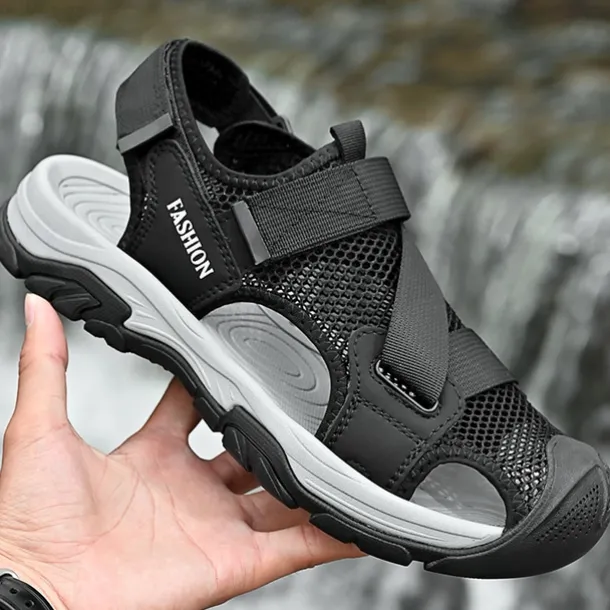 Men's Outdoor Sport Sandals with Adjustable Velcro Straps, Breathable Mesh Upper and Durable Sole for Hiking, Beach and Casual Summer Activities