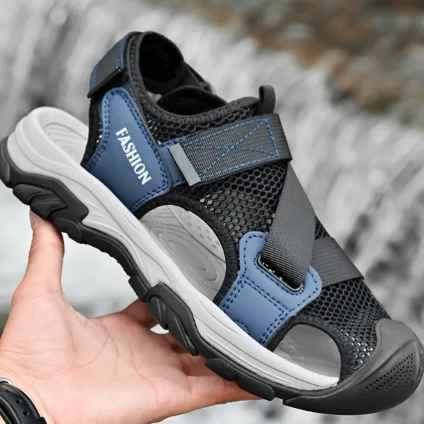 Men's Outdoor Sport Sandals with Adjustable Velcro Straps, Breathable Mesh Upper and Durable Sole for Hiking, Beach and Casual Summer Activities