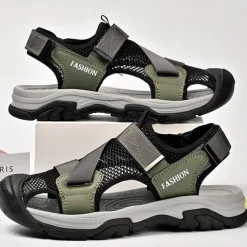 Men's Outdoor Sport Sandals with Adjustable Velcro Straps, Breathable Mesh Upper and Durable Sole for Hiking, Beach and Casual Summer Activities