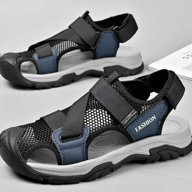 Men's Outdoor Sport Sandals with Adjustable Velcro Straps, Breathable Mesh Upper and Durable Sole for Hiking, Beach and Casual Summer Activities