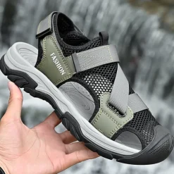 Men's Outdoor Sport Sandals with Adjustable Velcro Straps, Breathable Mesh Upper and Durable Sole for Hiking, Beach and Casual Summer Activities
