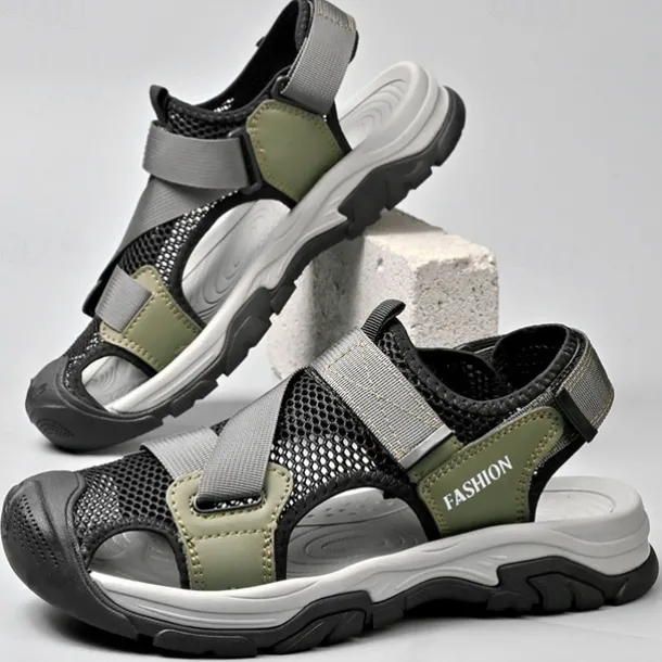 Men's Outdoor Sport Sandals with Adjustable Velcro Straps, Breathable Mesh Upper and Durable Sole for Hiking, Beach and Casual Summer Activities