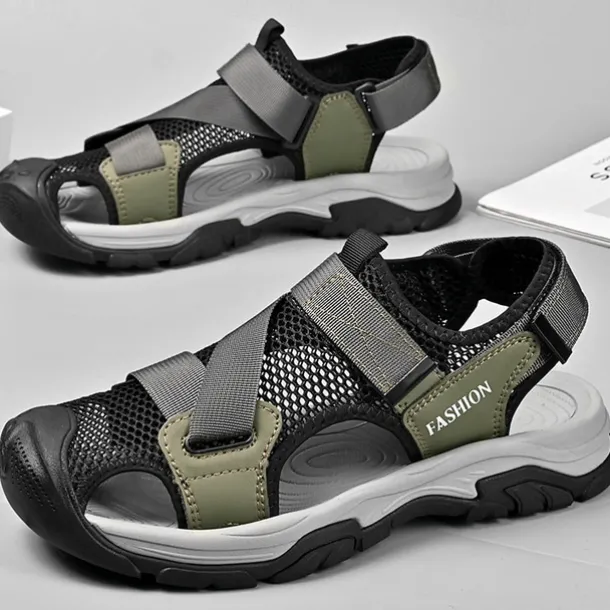Men's Outdoor Sport Sandals with Adjustable Velcro Straps, Breathable Mesh Upper and Durable Sole for Hiking, Beach and Casual Summer Activities