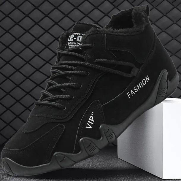 Men's Oxfords Walking Casual Daily Faux Leather Warm Lace-up Black khaki Grey Spring Fall