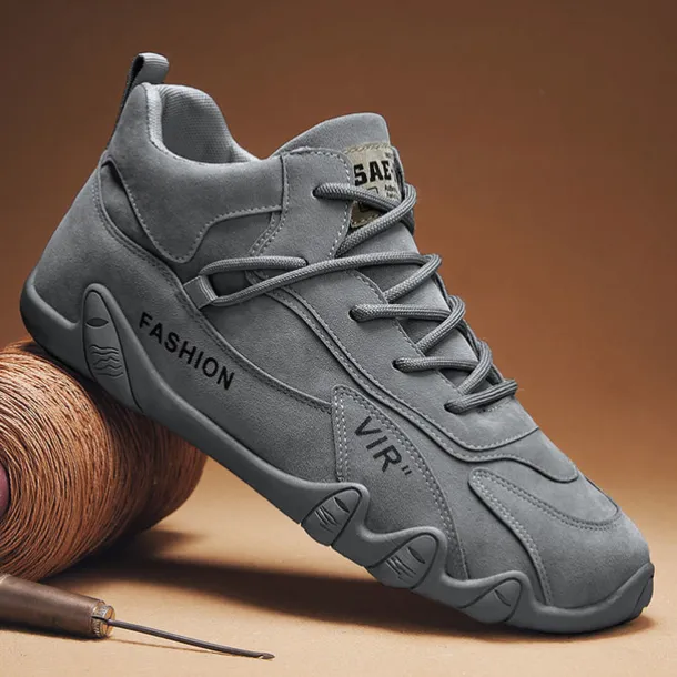 Men's Oxfords Walking Casual Daily Faux Leather Warm Lace-up Black khaki Grey Spring Fall