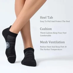 Men's 6-Pack Multi Packs Socks Ankle Socks Low Cut Socks Running Socks Casual Socks Black White Color Color Block Sports & Outdoor Daily Vacation Basic Medium Spring Fall Fashion Casual