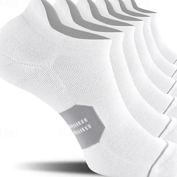 Men's 6-Pack Multi Packs Socks Ankle Socks Low Cut Socks Running Socks Casual Socks Black White Color Color Block Sports & Outdoor Daily Vacation Basic Medium Spring Fall Fashion Casual