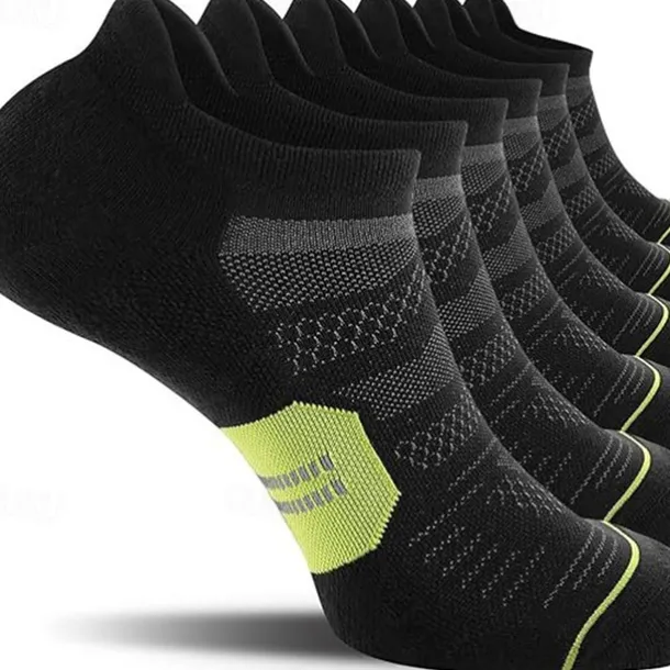 Men's 6-Pack Multi Packs Socks Ankle Socks Low Cut Socks Running Socks Casual Socks Black White Color Color Block Sports & Outdoor Daily Vacation Basic Medium Spring Fall Fashion Casual