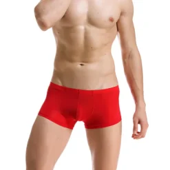 Men's 1pack Underwear Boxers Underwear Basic Polyester Pure Color Low Waist Light Blue Black
