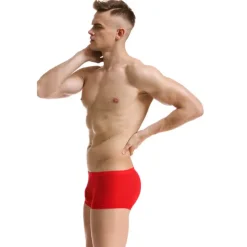 Men's 1pack Underwear Boxers Underwear Basic Polyester Pure Color Low Waist Light Blue Black