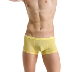 Men's 1pack Underwear Boxers Underwear Basic Polyester Pure Color Low Waist Light Blue Black