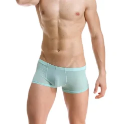 Men's 1pack Underwear Boxers Underwear Basic Polyester Pure Color Low Waist Light Blue Black