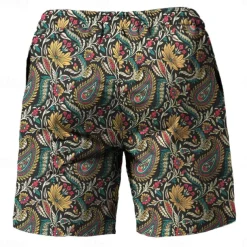Men's Paisley Gradient Sweat Shorts Beach Shorts Terry Shorts Mid Waist Casual Athleisure Daily Holiday Streetwear Drawstring Elastic Waist 3D Print Designer Clothing Apparel