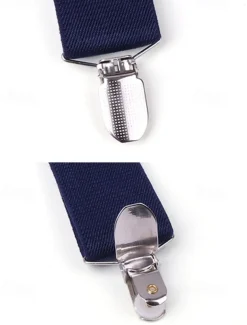 Men's Paisley Pattern Adjustable Suspenders – Fashionable Y-Back Clip-On Braces for Formal and Casual Wear