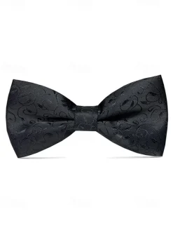 Men's Paisley Pattern Bow Ties - Elegant Formal Ties for Weddings, Parties, and Business Events