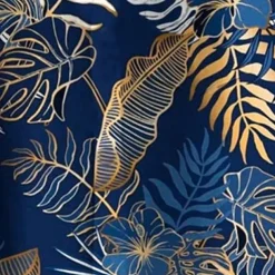 Men's Palm Leaf Casual Shirt Summer Hawaiian Shirt Aloha Shirt Short Sleeve Hawaiian Resort Vacation Casual Summer Spring Turndown Button Up Blue Green