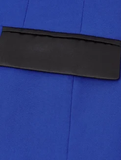 Men's Party Fall Wedding Suits Navy Blue Royal Blue Dress Solid Colored Standard Fit 3 Piece Single Breasted Two-buttons