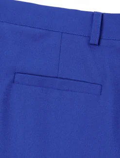 Men's Party Fall Wedding Suits Navy Blue Royal Blue Dress Solid Colored Standard Fit 3 Piece Single Breasted Two-buttons