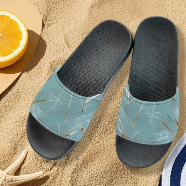 Men's Patchwork Designed Slide Sandals – Casual & Stylish Style for Men in Beach Vacations, Poolside Relaxing & Daily Summer Wear