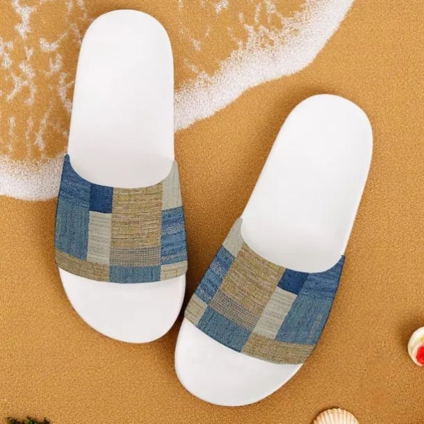 Men's Patchwork Designed Slide Sandals – Casual & Stylish Style for Men in Beach Vacations, Poolside Relaxing & Daily Summer Wear