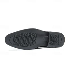 Men's Patent Leather Burgundy Loafers with Crocodile Texture and Buckle Detail – Elegant Slip-On Shoes for Formal Occasions and Business Wear