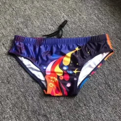Men's 1pcs Swim Briefs Swimwear Basic 85% Polyester 15% Spandex Dropped Blue red Pink