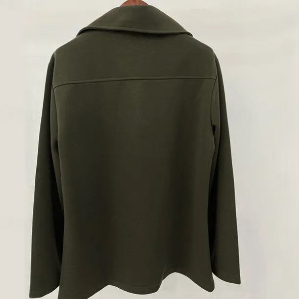 Men's Peacoat Trench Coat Daily Vacation Fall & Winter Polyester Thermal Warm Outerwear Clothing Apparel Fashion Classic Plain Pocket Lapel Double Breasted