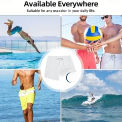 Men's Pineapple Funny Donuts Lined Shorts 2 in 1 Board Shorts Swim Shorts Mid Waist Hawaiian Vacation Holiday Beach Wear Side Pockets With Compression Liner Elastic Drawstring Waist Designer Clothing