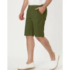 Men's Pink Shorts Shorts Chino Shorts Dress Shorts Bermuda shorts Pocket Plain Comfort Breathable Outdoor Daily Going out Fashion Casual Black Pink