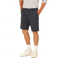 Men's Pink Shorts Summer Shorts Work Shorts Casual Shorts Buttons Pocket Plain Comfort Formal Party Work Fashion Classic Style Pink Khaki