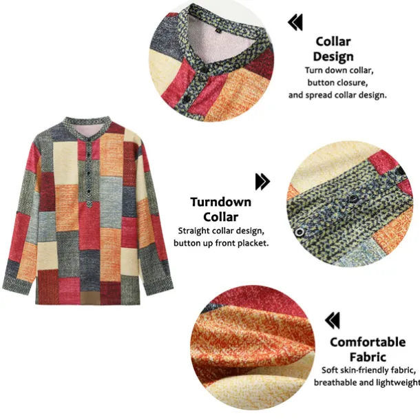 Men's Plaid / Check Patchwork Geometric Pattern Shirt Button Up Shirt Long Sleeve Fashion Streetwear Designer Casual Going out Summer Spring Fall Stand Collar Print Khaki+Khaki Black White Yellow