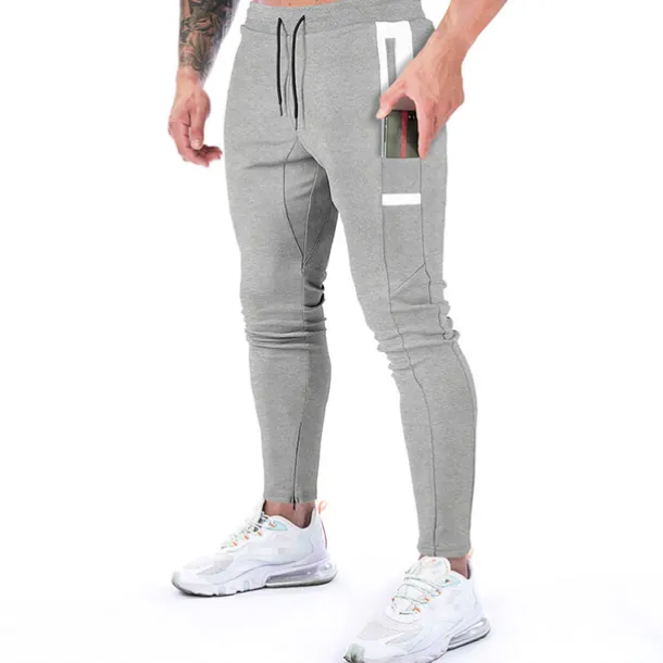 Men's Pocket Drawstring Color Block Breathable Moisture Wicking Athletic Athleisure Black Dark Gray Stretchy