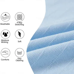 Men's Polo Golf Shirt Casual Holiday Ribbed Polo Collar Short Sleeve Fashion Basic Stripe Plain Button Quick Dry Summer Regular Fit Light Blue White Purple Khaki Polo