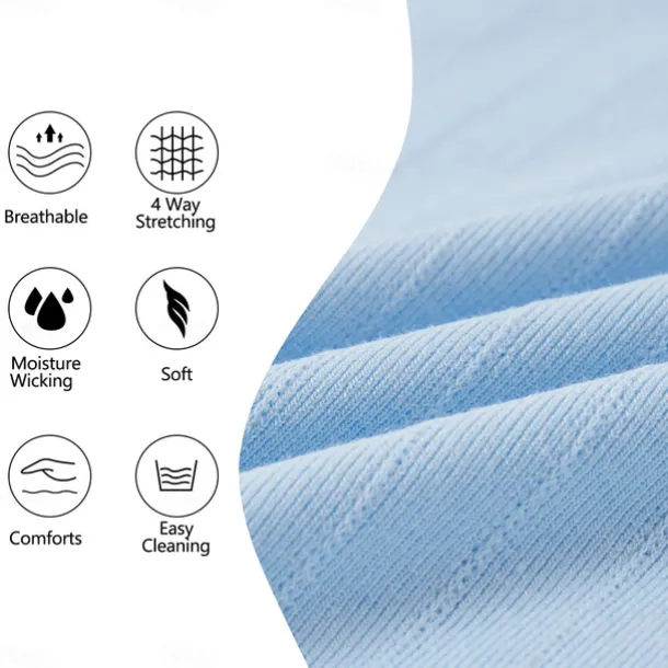 Men's Polo Golf Shirt Casual Holiday Ribbed Polo Collar Short Sleeve Fashion Basic Stripe Plain Button Quick Dry Summer Regular Fit Light Blue White Purple Khaki Polo