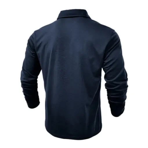 Men's Polo Shirt Button Up Polos Casual Sports Lapel Long Sleeve Fashion Basic Plain Button Pocket Spring & Fall Regular Fit Black White Army Green Red Navy Blue Dark Green Polo Shirt
