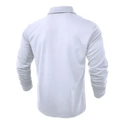 Men's Polo Shirt Button Up Polos Casual Sports Lapel Long Sleeve Fashion Basic Plain Button Pocket Spring & Fall Regular Fit Black White Army Green Red Navy Blue Dark Green Polo Shirt