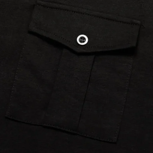 Men's Polo Shirt Button Up Polos Casual Sports Lapel Long Sleeve Fashion Basic Plain Button Pocket Spring & Fall Regular Fit Black White Army Green Red Navy Blue Dark Green Polo Shirt