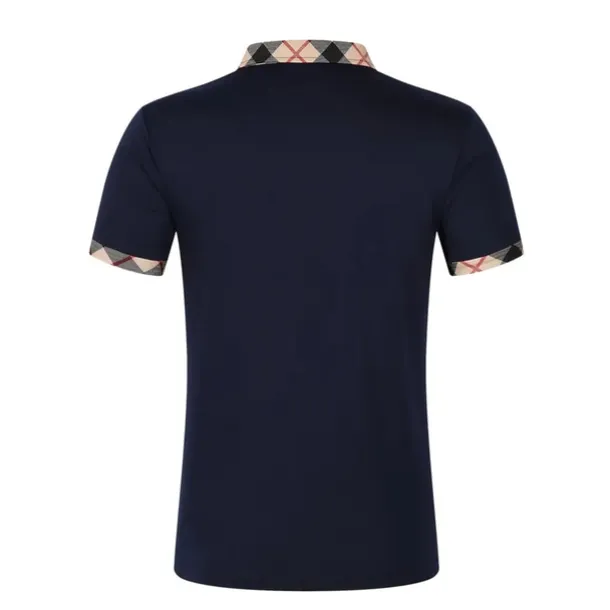 Men's Polo Shirt Button Up Polos Casual Holiday Lapel Short Sleeve Fashion Basic Plaid Color Block Patchwork Summer Regular Fit Black White Red Navy Blue Sky Blue Beige Polo Shirt