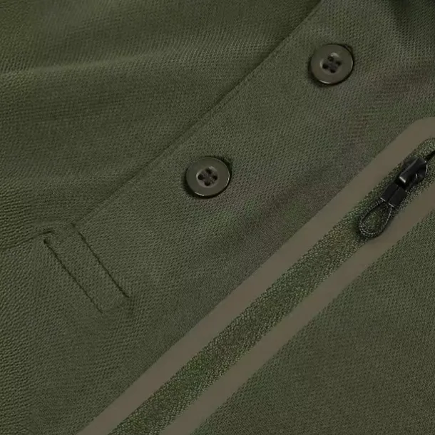 Men's Polo Shirt Golf Polo Work Street Classic Short Sleeve Fashion Muscle Solid Color Zipper Quick Dry Summer Spring Fall Black Army Green Navy Blue Gray Polo Shirt